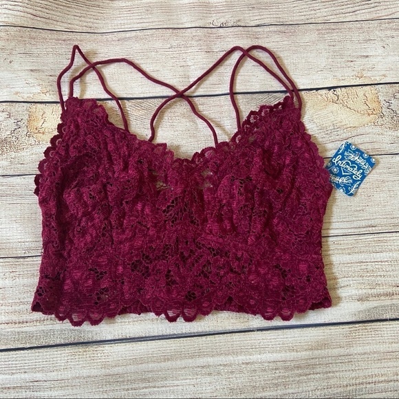 Free People Other - NWT Free People Celine Bralette Mulberry Size S
